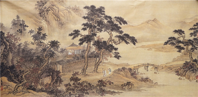 Chinese Landscape painting,Late autumn painting